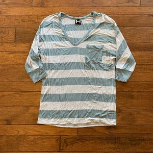 H by Bordeaux Striped Top Size Small